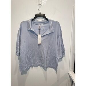 Calia Womens Seamless Light Blue Polo. Size XL (NWTS)